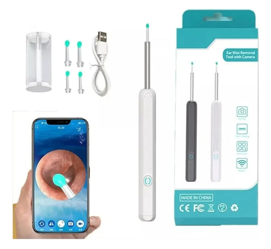 Limpiador de Oidos Profesional con Camara. Luz LED conexión Wifi